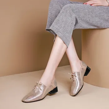 MLJUESE 2020 women pumps sheepskin autumn spring lace up square toe gold color high heels lady shoes party size 34-42
MLJUESE 2020 women pumps sheepskin autumn spring lace up square toe gold color high heels lady shoes party size 34-42
