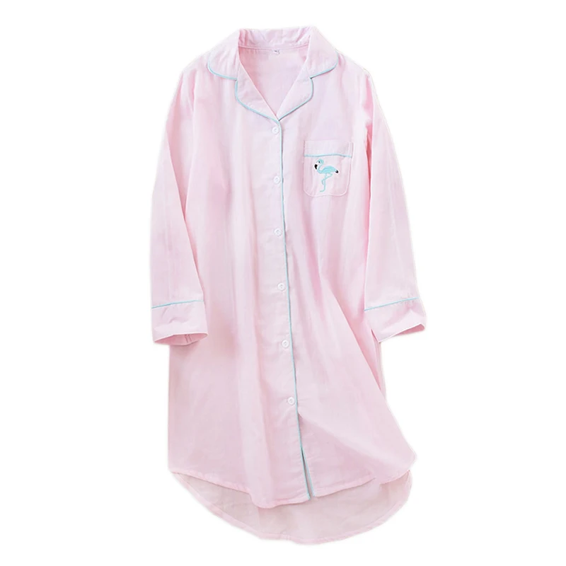 Sexy flamingo 100% cotton gauze nightgowns women nightshirts Simple Japanese lovely pink long sleeve pyjamas women sleep dress
Sexy flamingo 100% cotton gauze nightgowns women nightshirts Simple Japanese lovely pink long sleeve pyjamas women sleep dress