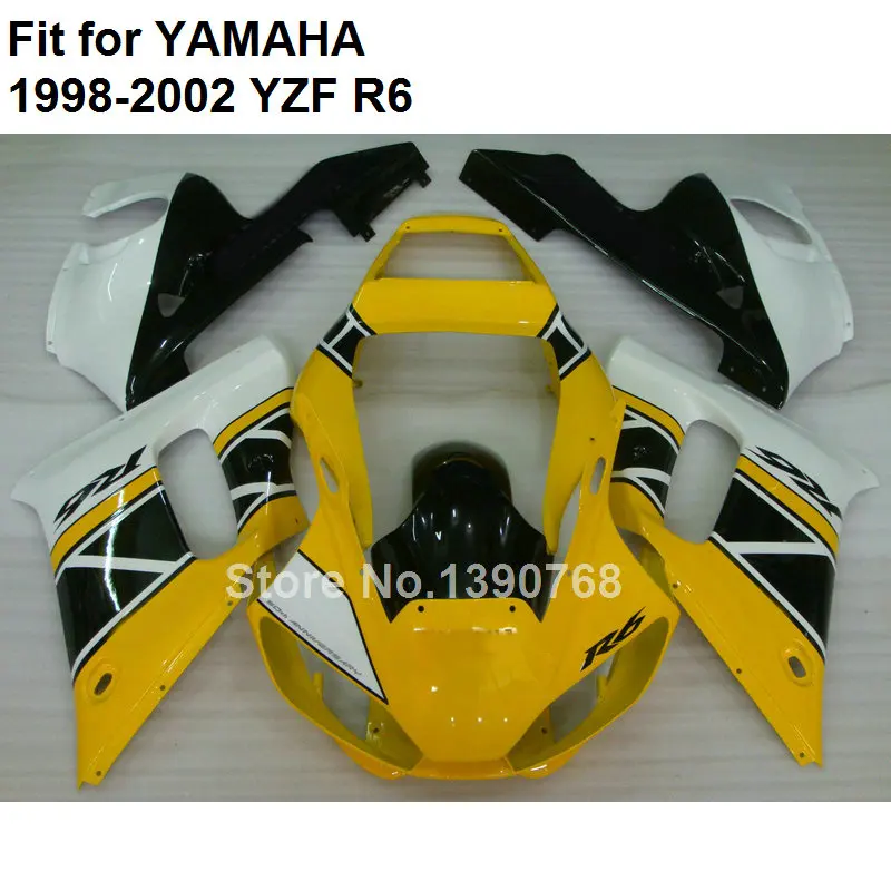 High quality ABS fairings for Yamaha YZF R6 1998 1999 2000 2001 2002 yellow black white fairing kit R6 98 99 00 01 02 HZ22
High quality ABS fairings for Yamaha YZF R6 1998 1999 2000 2001 2002 yellow black white fairing kit R6 98 99 00 01 02 HZ22