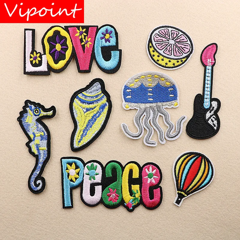 VIPOINT embroidery letter patches foods patches badges applique patches for clothing XW-114
VIPOINT embroidery letter patches foods patches badges applique patches for clothing XW-114
