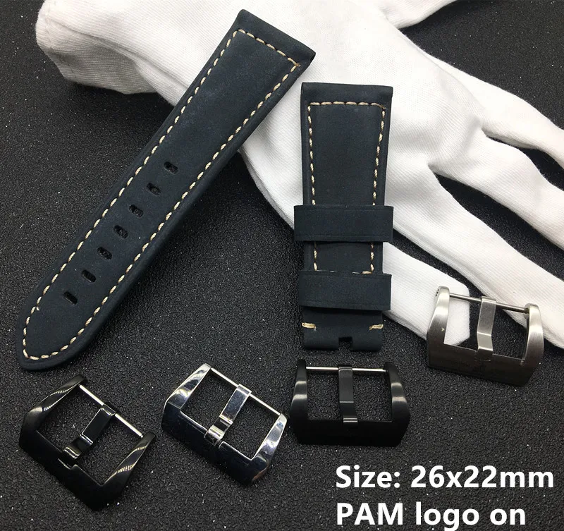26mm Blue Black Italy Vintage Genuine Nubuck Leather Watch Band Stainless Steel Buckle Watchband for Panerai strap PAM
26mm Blue Black Italy Vintage Genuine Nubuck Leather Watch Band Stainless Steel Buckle Watchband for Panerai strap PAM