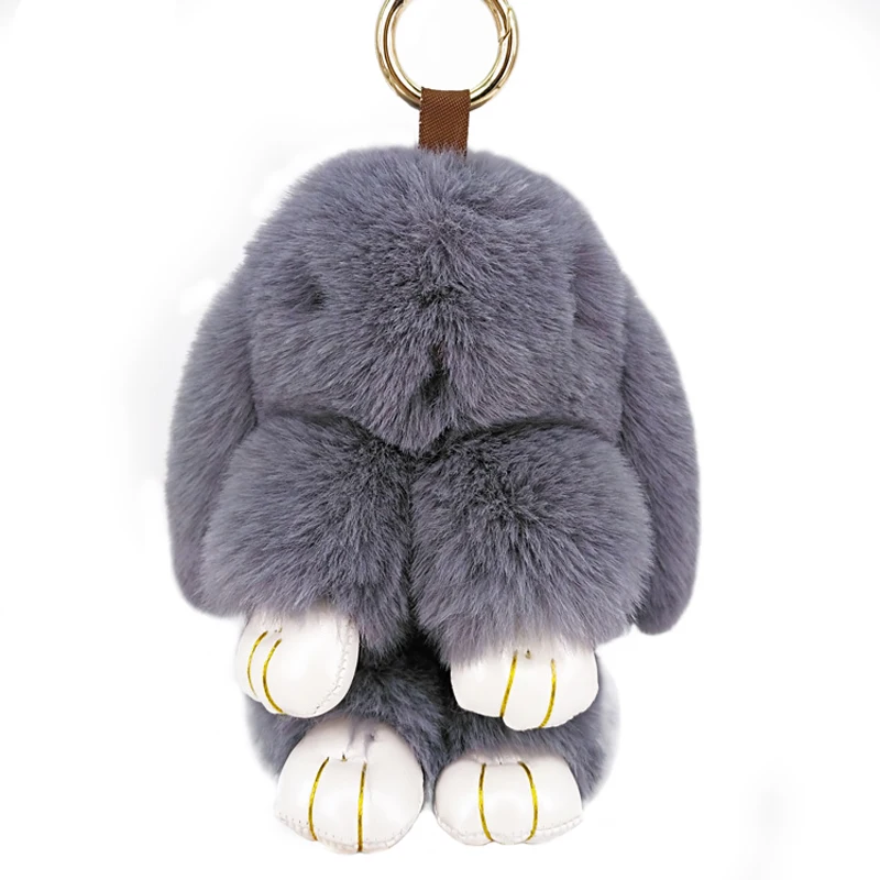 

Cute Rabbit Puffy Pompon Key Chains Handmade Pokemon Bags Pendant Fashion Jewelry Ornament Car Keychain New Year Gifts Kids Toys