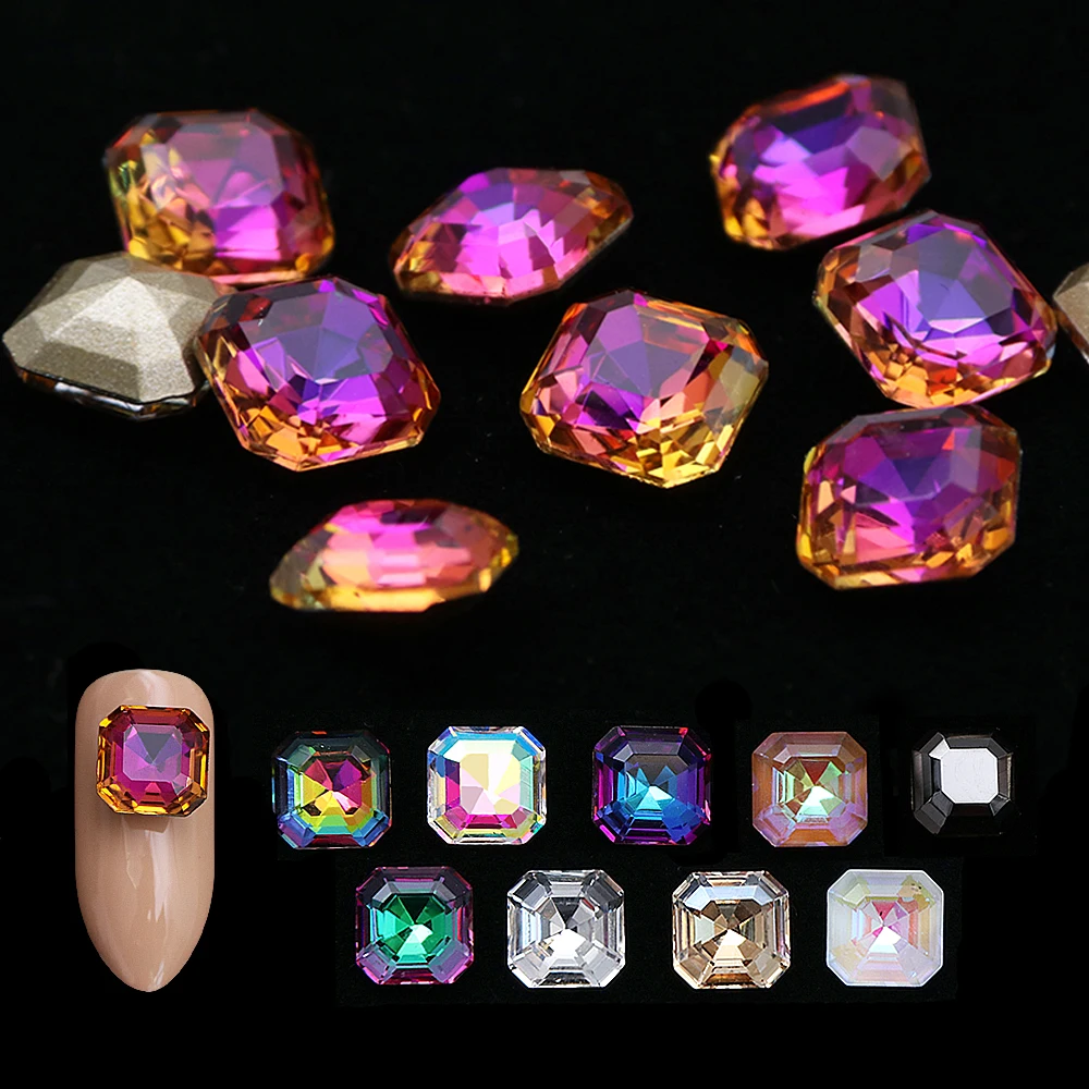 10pcs Crystal AB Rhinestones Nail Gems Flame Square Glass 3D Diamond Stone Decoration Glitter Manicure Accessories Tools BE1004
10pcs Crystal AB Rhinestones Nail Gems Flame Square Glass 3D Diamond Stone Decoration Glitter Manicure Accessories Tools BE1004