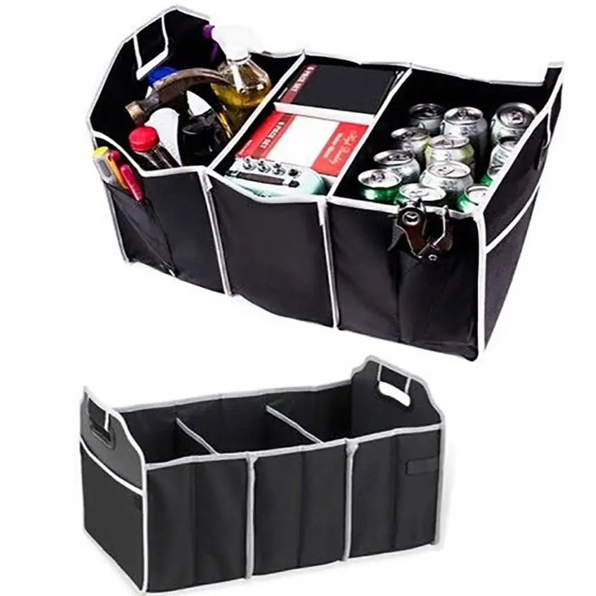 MUQGEW Foldable storage Black Layers Extra Large Car Auto Trunk Organizer With 3 Compartments Sturdy poly canvas emergency
MUQGEW Foldable storage Black Layers Extra Large Car Auto Trunk Organizer With 3 Compartments Sturdy poly canvas emergency