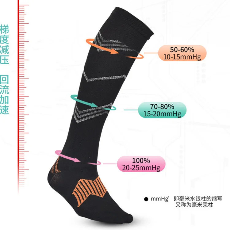 Men's Outdoor Sports Socks Compression Stockings for Basketball Jogging Running 15-20 MmHg Breathable Nylon Knee Socks (3 Pairs)
Men's Outdoor Sports Socks Compression Stockings for Basketball Jogging Running 15-20 MmHg Breathable Nylon Knee Socks (3 Pairs)