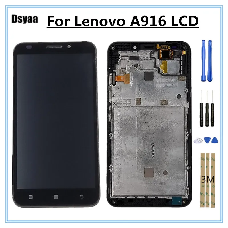 For Lenovo A916 5.5 Inch LCD Display+Touch Screen Panel Digitizer Accessories with Frame
For Lenovo A916 5.5 Inch LCD Display+Touch Screen Panel Digitizer Accessories with Frame
