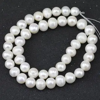Unique Pearls jewellery Store,8-9mm White Color Potato Round Freshwater Pearl Loose Beads,15inchs One Full Strand
Unique Pearls jewellery Store,8-9mm White Color Potato Round Freshwater Pearl Loose Beads,15inchs One Full Strand