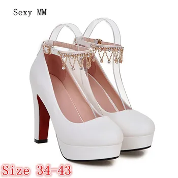 Women High Heel Shoes Platform Pumps Woman Thin High Heels Party Wedding Shoes Ladies Kitten Heels Plus Size 34 - 40 41 42 43
Women High Heel Shoes Platform Pumps Woman Thin High Heels Party Wedding Shoes Ladies Kitten Heels Plus Size 34 - 40 41 42 43
