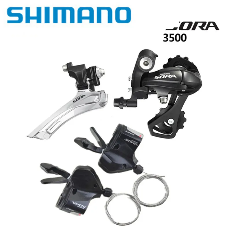 yes Shimano Sora 3500 Road Bike Groupset Group Set Bicycle Drivetrain Kit 2x9 Speed FD-3500 RD-3500 Derailleur SL-3500 Shifters
yes Shimano Sora 3500 Road Bike Groupset Group Set Bicycle Drivetrain Kit 2x9 Speed FD-3500 RD-3500 Derailleur SL-3500 Shifters