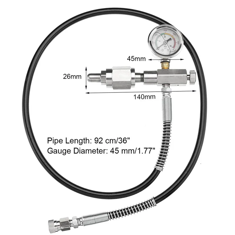 5000PSI Paintball Air Rifle SCBA Fill Station Refill Charging Adapter W/36" Hose Spring Reinforced Hose for Paintball Filling
5000PSI Paintball Air Rifle SCBA Fill Station Refill Charging Adapter W/36" Hose Spring Reinforced Hose for Paintball Filling