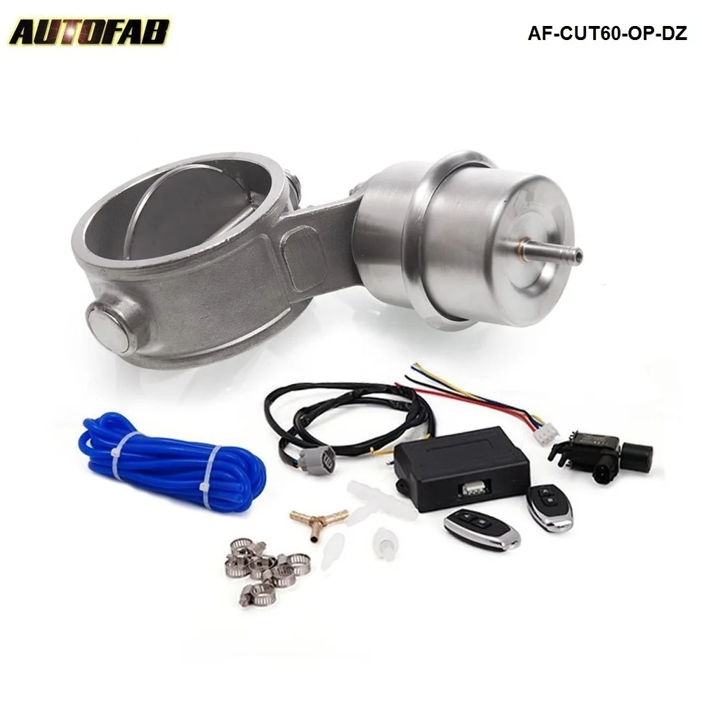 Exhaust Control Valve Set With Vacuum Actuator CUTOUT 2.3" 60mm Pipe OPEN STYLE with Wireless Remote Controller AF-CUT60-OP-DZ
Exhaust Control Valve Set With Vacuum Actuator CUTOUT 2.3" 60mm Pipe OPEN STYLE with Wireless Remote Controller AF-CUT60-OP-DZ