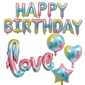 Gradient Birthday Boys Girls Decorations Happy Birthday Balloons Banner, Colorful Letters Balloons Foil Balloons
Gradient Birthday Boys Girls Decorations Happy Birthday Balloons Banner, Colorful Letters Balloons Foil Balloons