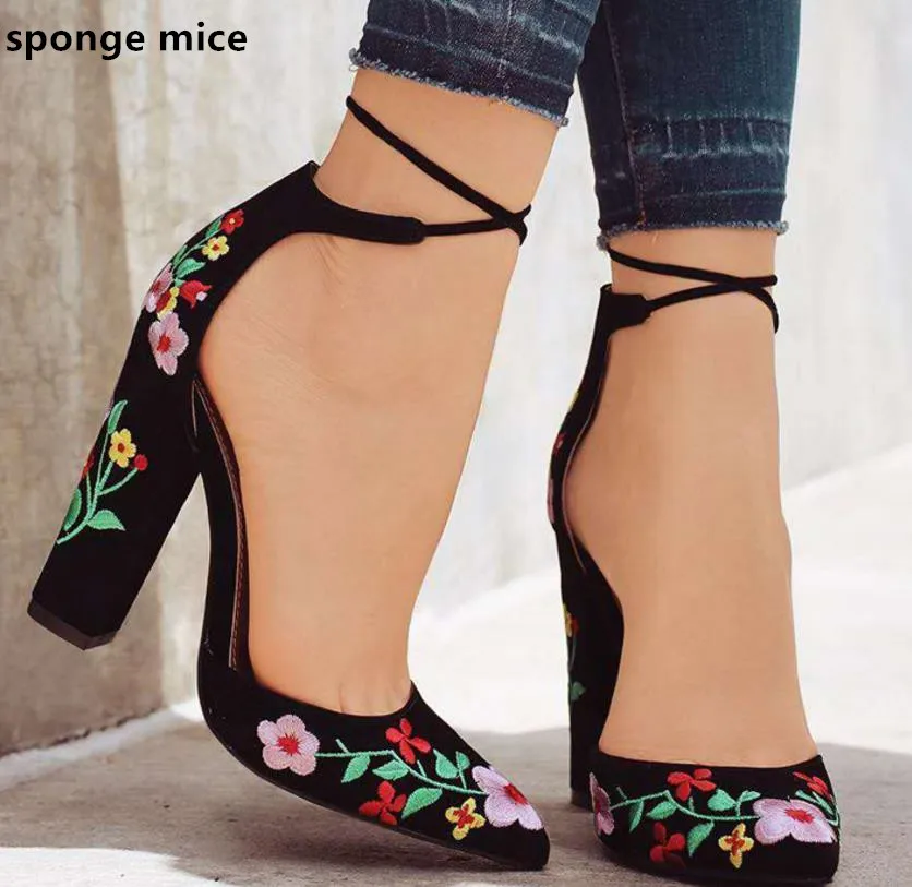 New Women High Heels Plus Size Embroidery Pumps Flower Ankle Strap Shoes Female Two Piece Sexy Party Wedding Pointed Toe JT-601
New Women High Heels Plus Size Embroidery Pumps Flower Ankle Strap Shoes Female Two Piece Sexy Party Wedding Pointed Toe JT-601