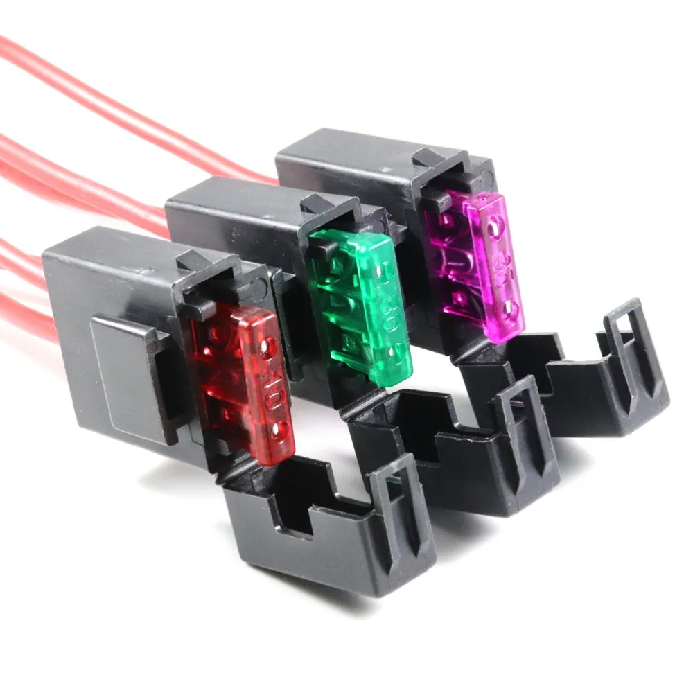 ATC Fuse Holder In-line AWG Wire Copper 12V 24V Power Blade with Fuse and Car Blade Fuse 2A 3A 5A 7.5A 10A 15A 20A 25A 30A 35A
ATC Fuse Holder In-line AWG Wire Copper 12V 24V Power Blade with Fuse and Car Blade Fuse 2A 3A 5A 7.5A 10A 15A 20A 25A 30A 35A