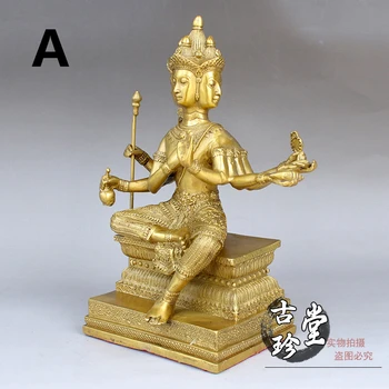 Copper Thai Style Erawan Buddha Demand Statue of King Brahman Copper metal crafts home desktop decor decoration ornaments(A837)
Copper Thai Style Erawan Buddha Demand Statue of King Brahman Copper metal crafts home desktop decor decoration ornaments(A837)