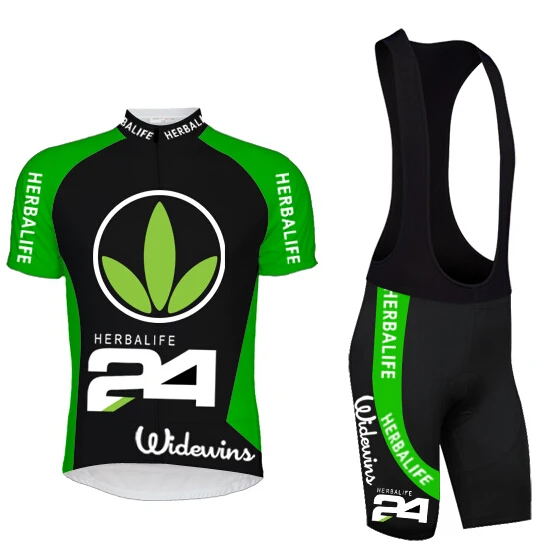 Nueva alta calidad manga HERBALIFE corta ciclismo jersey pantalones cortos babero pro densidad almohadill | Спорт и развлечения