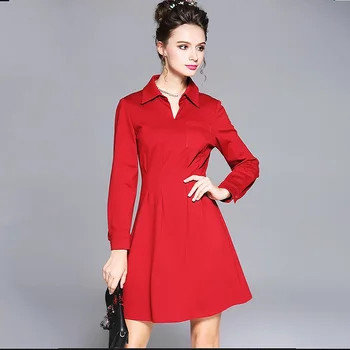 New2017Autumn Winter Ladies Plus size elegant Dress turn down collar pinched waist cultivating casual vestidos M-XXXXXL 5XL6098
New2017Autumn Winter Ladies Plus size elegant Dress turn down collar pinched waist cultivating casual vestidos M-XXXXXL 5XL6098