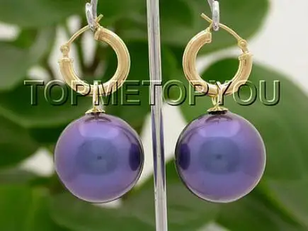 Free Shipping >> New hot AAA Dangle big 20mm navy blue round sea shell pearls Earrings 14K hoop E1607
Free Shipping >> New hot AAA Dangle big 20mm navy blue round sea shell pearls Earrings 14K hoop E1607