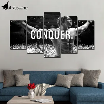 HD print 5 piece canvas art Arnold Schwarzenegger conquer black white boxing painting poster for living room ny-4902
HD print 5 piece canvas art Arnold Schwarzenegger conquer black white boxing painting poster for living room ny-4902