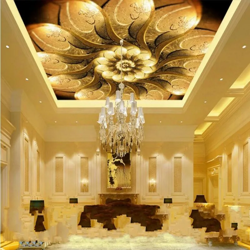 beibehang Large Custom Wallpaper 3D Stereo Golden Flower Living Room Bedroom Continental Roof Mural Ceiling Background
beibehang Large Custom Wallpaper 3D Stereo Golden Flower Living Room Bedroom Continental Roof Mural Ceiling Background