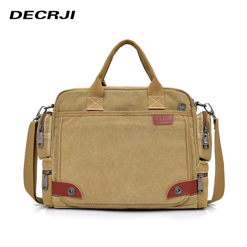 DECRJI Canvas Mens Handbag Shoulder Bag Casual Business Briefcases Laptop Bags For Men Messenger Crossbody Travel Bag Male 2018
DECRJI Canvas Mens Handbag Shoulder Bag Casual Business Briefcases Laptop Bags For Men Messenger Crossbody Travel Bag Male 2018