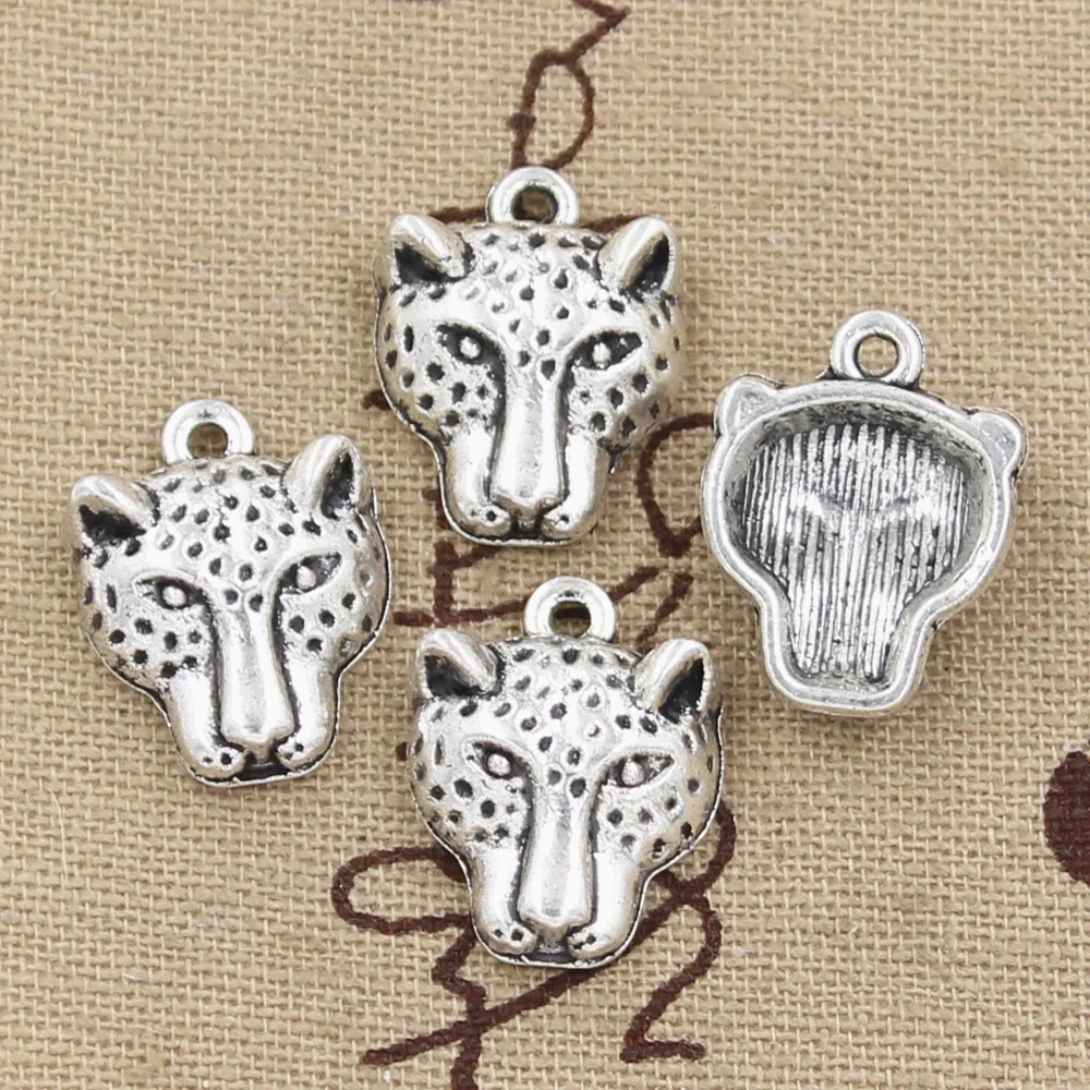 

8pcs Charms Panther Leopard Head 19x15mm Antique Making Pendant fit,Vintage Tibetan Silver color,DIY Handmade Jewelry