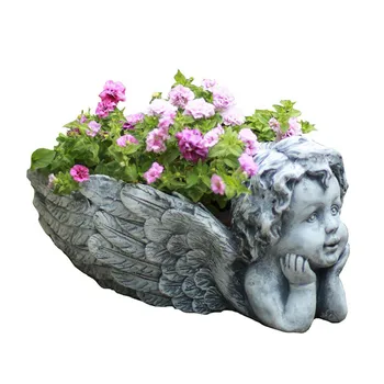 55cm Retro Angel Vase Statues 3D Cupid Flower Pot Flower Grass With Wings Fairy Sculptures Decoration Garden Vase Crafts R1247
55cm Retro Angel Vase Statues 3D Cupid Flower Pot Flower Grass With Wings Fairy Sculptures Decoration Garden Vase Crafts R1247