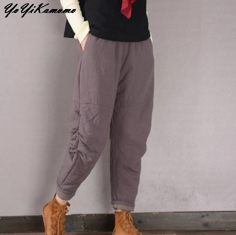 YoYiKamomo Thick Pants Women Cotton Linen 2017 Original Loose Big Elastic Waist New Winter Loose Brief Women Trousers
YoYiKamomo Thick Pants Women Cotton Linen 2017 Original Loose Big Elastic Waist New Winter Loose Brief Women Trousers