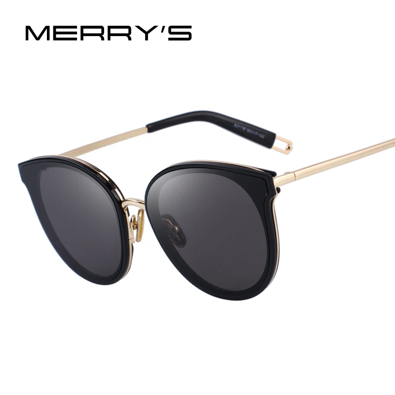 MERRY'S DESIGN Женские Классические модные солнцезащитные очки кошачий глаз 100%