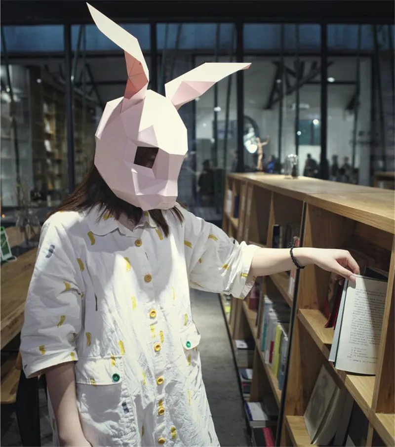Handwork Creative rabbit Mask Paper Matrix Cosplay 3D DIY Mask Fancy Ball Party Man Women Children Fancy Best Halloween Gift
Handwork Creative rabbit Mask Paper Matrix Cosplay 3D DIY Mask Fancy Ball Party Man Women Children Fancy Best Halloween Gift