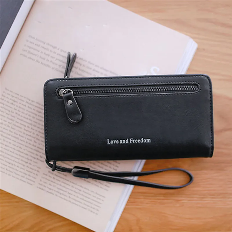 Fashion Retro Lady Long Wallet Matte Hand Multi-Card Position Zipper Letter Wallet solid color Women's wallet
Fashion Retro Lady Long Wallet Matte Hand Multi-Card Position Zipper Letter Wallet solid color Women's wallet