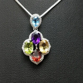 FLZB , Fine jewelry girl pendant necklace 925 sterling silver with natural gemstone colorful gem gift of valentine's day
FLZB , Fine jewelry girl pendant necklace 925 sterling silver with natural gemstone colorful gem gift of valentine's day