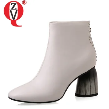 ZVQ women shoes 2019 winter new fashion square toe genuine leather ankle boots outdoor high heels zip ladies shoes drop shipping
ZVQ women shoes 2019 winter new fashion square toe genuine leather ankle boots outdoor high heels zip ladies shoes drop shipping