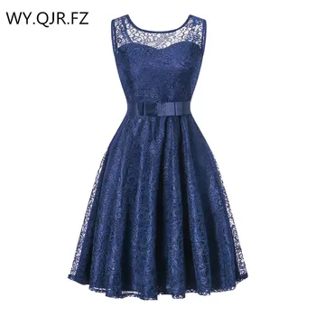 OML513Z#Ball Gown Lace splicing European American fashion navy wedding party dress prom 2018 Short Bridesmaid Dresses wholesale
OML513Z#Ball Gown Lace splicing European American fashion navy wedding party dress prom 2018 Short Bridesmaid Dresses wholesale