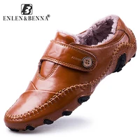 Men's Casual Shoes British Style Moccasins Genuine Leather Flats Zapatos Hombre Loafers Footwear Men Winter&Sping Chaussures image