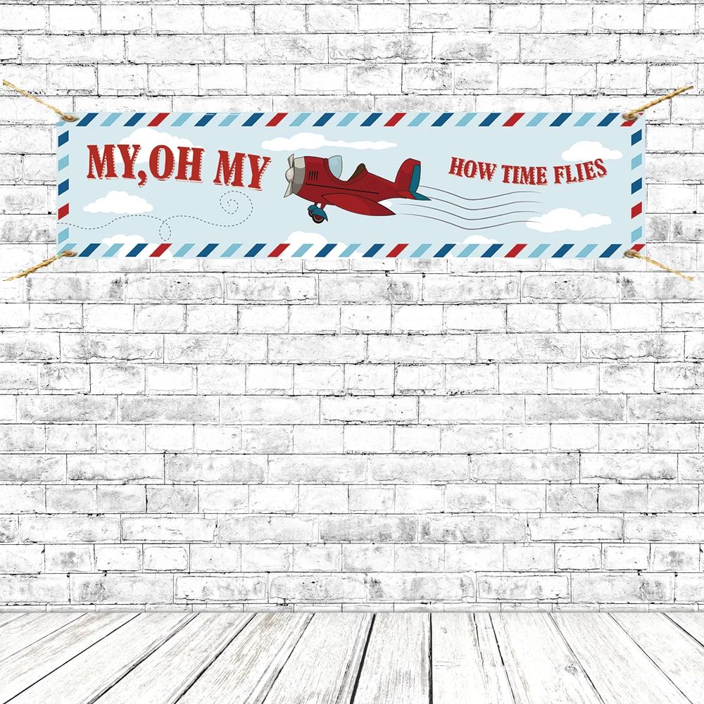 Vintage Airplane Themed First Birthday Party banners Time Flies Airplane Birthday Party banners background posters with Grommets
Vintage Airplane Themed First Birthday Party banners Time Flies Airplane Birthday Party banners background posters with Grommets