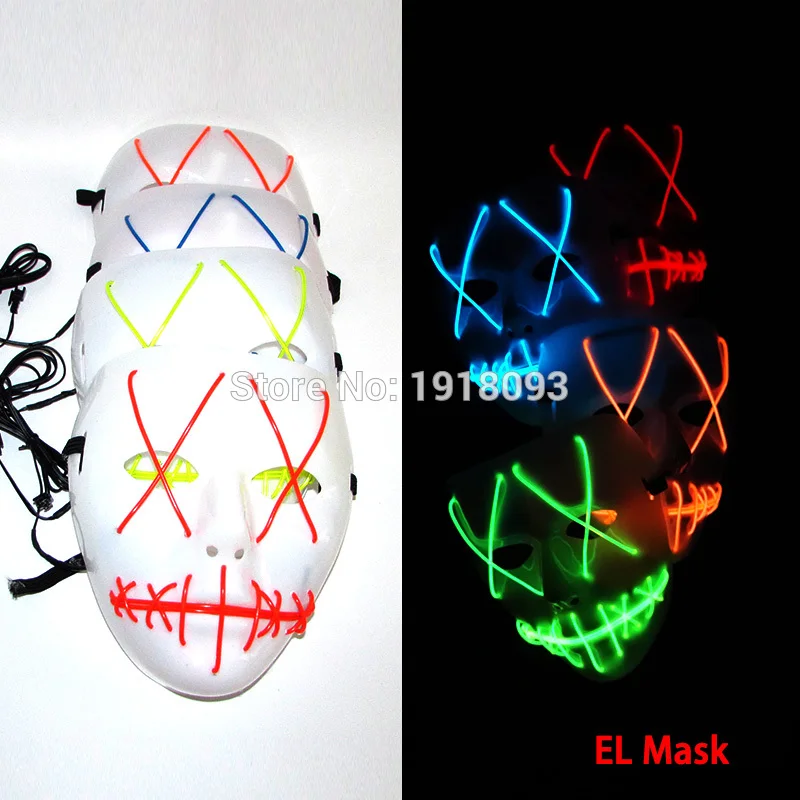 Hot Sales EL wire Cosplay Halloween Cartoon Clown LED Mask For Party night club holiday lighting Mask+DC-3V Steady On EL Driver
Hot Sales EL wire Cosplay Halloween Cartoon Clown LED Mask For Party night club holiday lighting Mask+DC-3V Steady On EL Driver