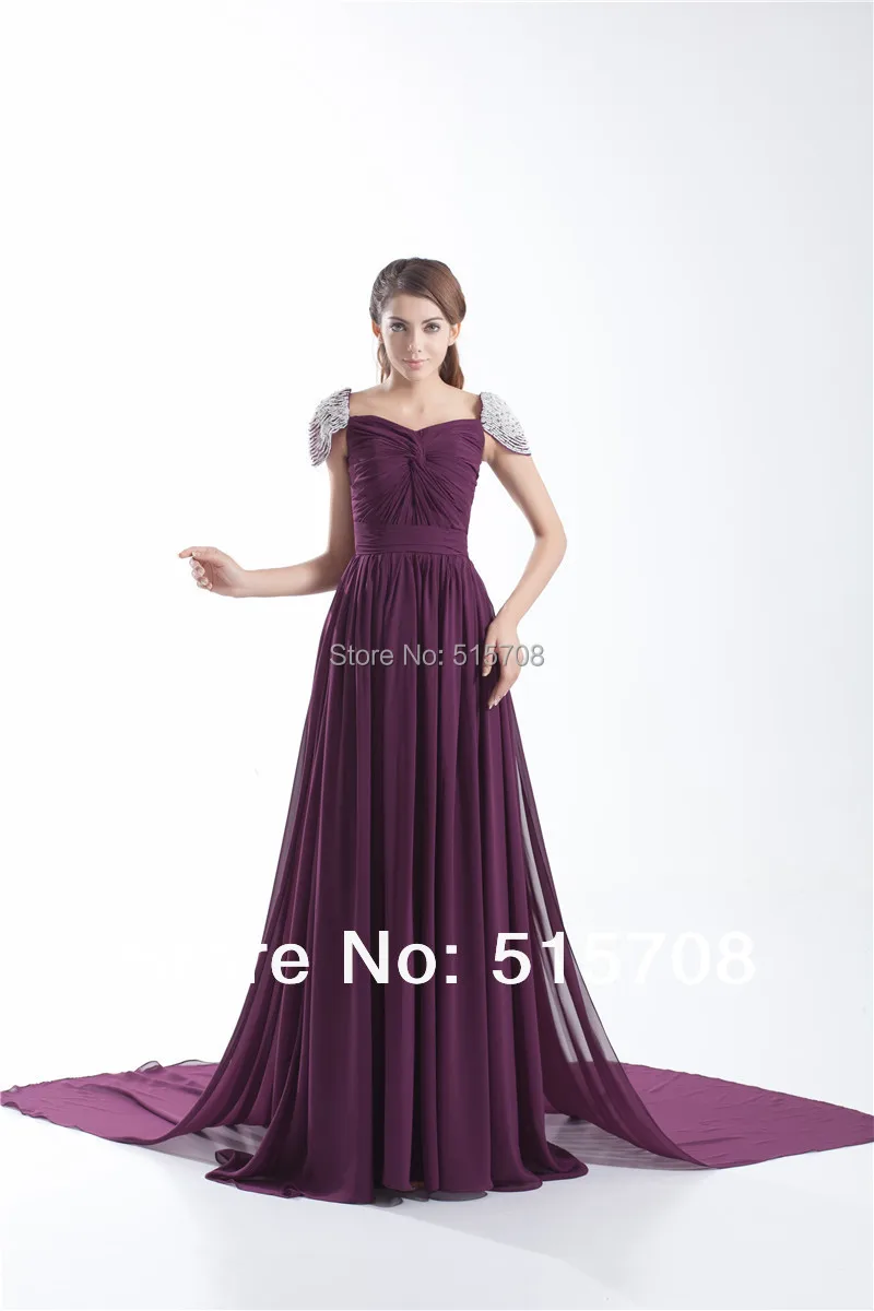 Free Shipping Pleat Sheath Sweetheart Cap Sleeve Long Formal Evening Gown Court Train Beadings Prom Dresses Custom Make
Free Shipping Pleat Sheath Sweetheart Cap Sleeve Long Formal Evening Gown Court Train Beadings Prom Dresses Custom Make