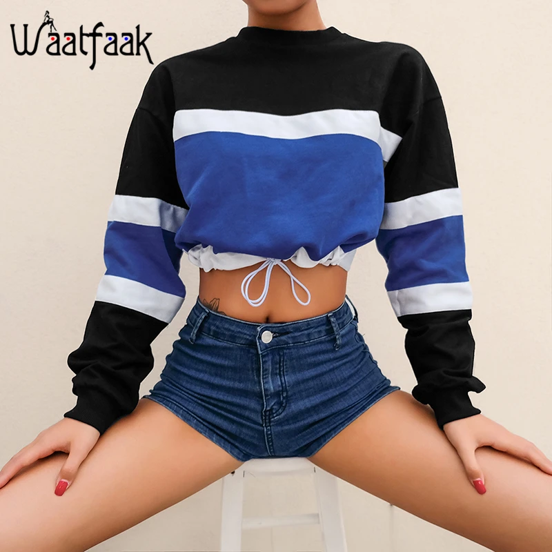 Waatfaak Patchwork Autumn Cropped Sweatshirt Women Streetwear Long Sleeve Hoodies Hip Hop O Neck Pullover Winter Women Clothes
Waatfaak Patchwork Autumn Cropped Sweatshirt Women Streetwear Long Sleeve Hoodies Hip Hop O Neck Pullover Winter Women Clothes