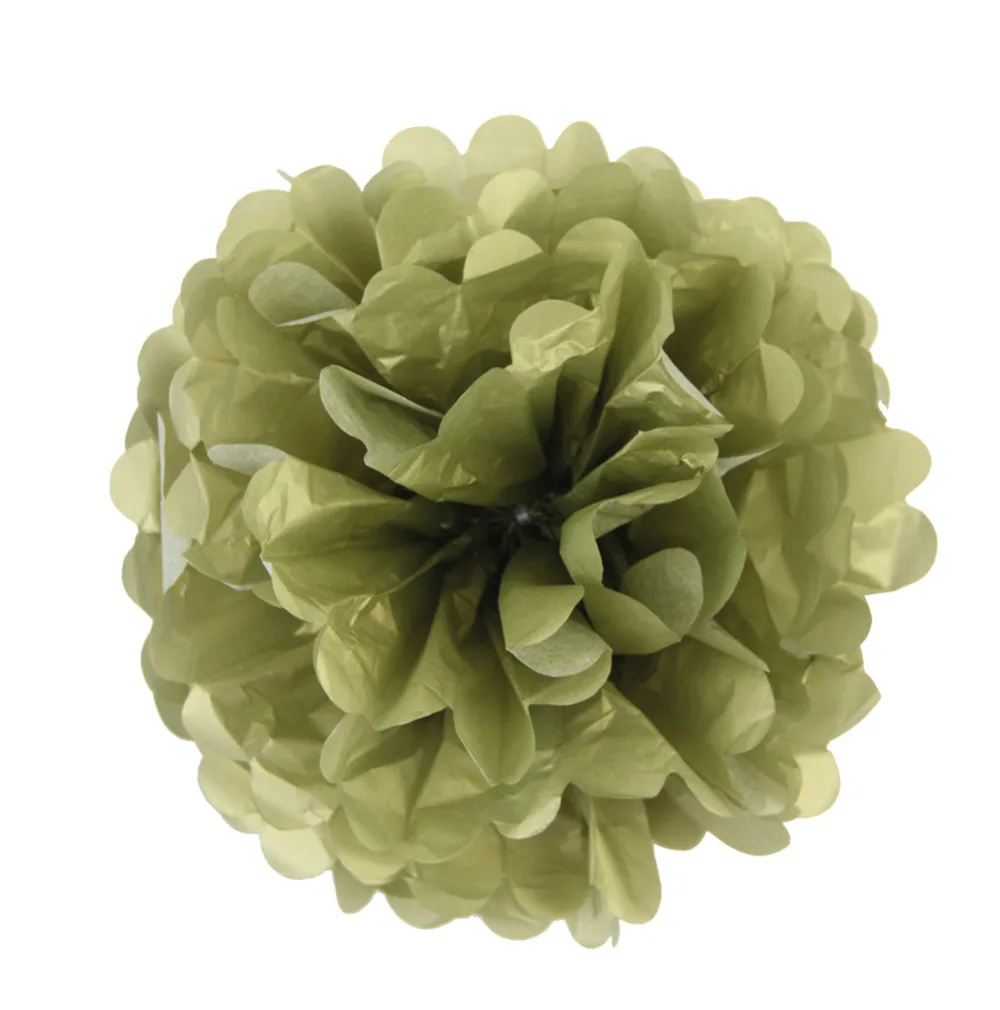 gold tissue paper pom pom