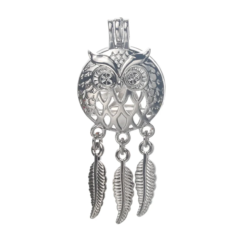 6pcs Silver Dreamcatcher owl Pearl Cage Jewelry Making Bead Cage Pendant Essential Oil Diffuser Locket For Oyster Pearl
6pcs Silver Dreamcatcher owl Pearl Cage Jewelry Making Bead Cage Pendant Essential Oil Diffuser Locket For Oyster Pearl