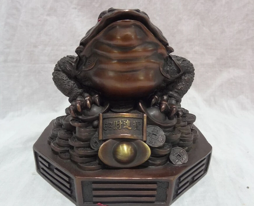 S4908 Chinese Pure Bronze FengShui Wealth YuanBao Coin Hoptoad Toad Statue Figurine D0318
S4908 Chinese Pure Bronze FengShui Wealth YuanBao Coin Hoptoad Toad Statue Figurine D0318
