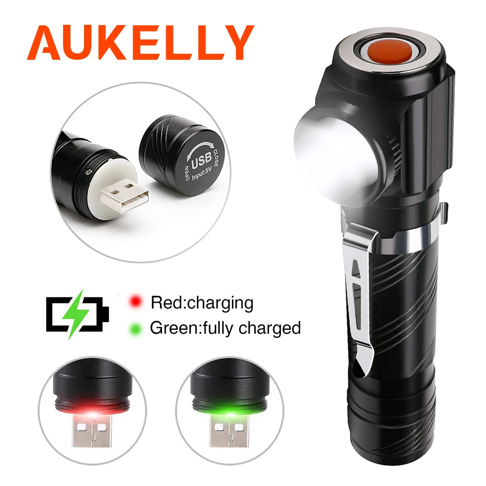 USB Rechargeable LED Tactical Flashlight Super Bright IP65 Water Resistant Zoomable Right Angle Emergency Torch Work lamp
USB Rechargeable LED Tactical Flashlight Super Bright IP65 Water Resistant Zoomable Right Angle Emergency Torch Work lamp