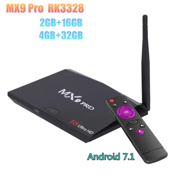 

2GB/16GB 4GB/32GB MX9 Pro Android 7.1 Smart TV Box RK3328 Quad-Core 2.4G WiFi BT4.0 Set-top box H.265 VP9 HDR 4K HD Media Player