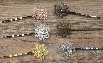 22mm Blank Bobby Pins Hairpins Bases Vintage Filigree Circle Flower Hair Clip Findings DIY Hair Accessories Women's Jewelry
22mm Blank Bobby Pins Hairpins Bases Vintage Filigree Circle Flower Hair Clip Findings DIY Hair Accessories Women's Jewelry