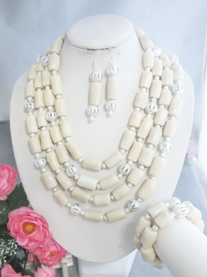 Z-5541 Newest Arrival Handmade African White Coral Beads Jewelry Necklace For Wedding
Z-5541 Newest Arrival Handmade African White Coral Beads Jewelry Necklace For Wedding
