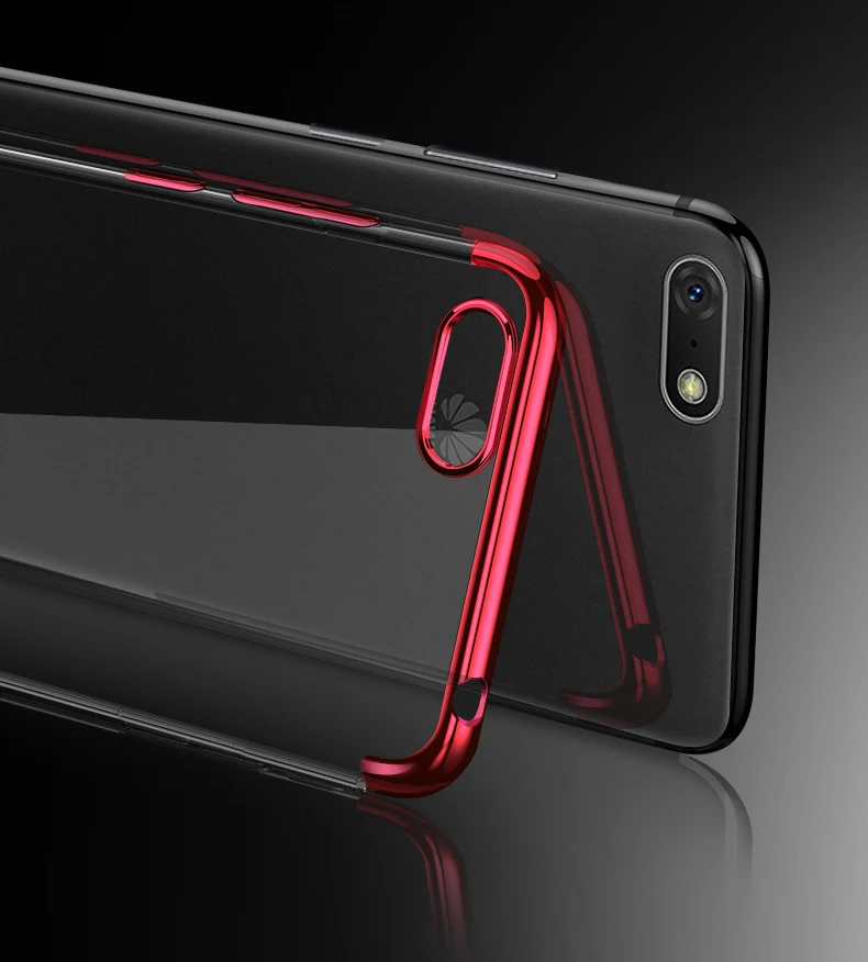 Plating Bumper Clear Case for Huawei Honor 7A DUA-L22 5.45" Cover Soft Tpu Silicone Russia on Y5 Prime 2018 DRA-L02 |