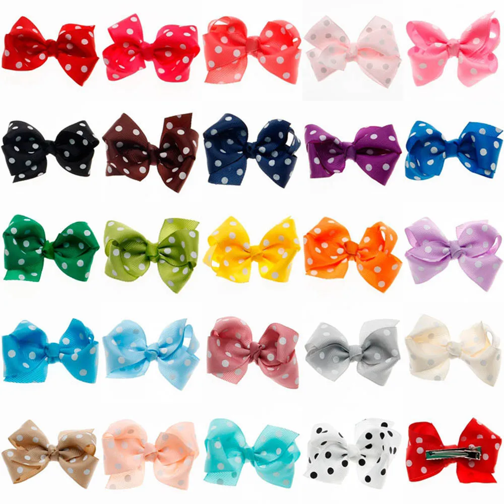24Colors 7.5cm Dot Ribbon Girls Bows Clips Hairpin Girl's Hair Bows Barrettes Children Hair Clip Headware Kids Hair Accessories
24Colors 7.5cm Dot Ribbon Girls Bows Clips Hairpin Girl's Hair Bows Barrettes Children Hair Clip Headware Kids Hair Accessories