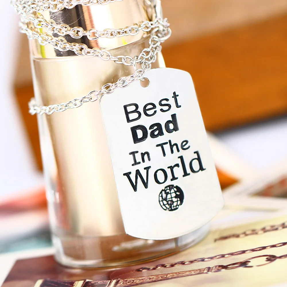 Dog Tag Best Dad In The World Love Daddy Pendant Necklace Family Men Charm Jewelry Father's Day Party Gift Choker Collar Collier
Dog Tag Best Dad In The World Love Daddy Pendant Necklace Family Men Charm Jewelry Father's Day Party Gift Choker Collar Collier