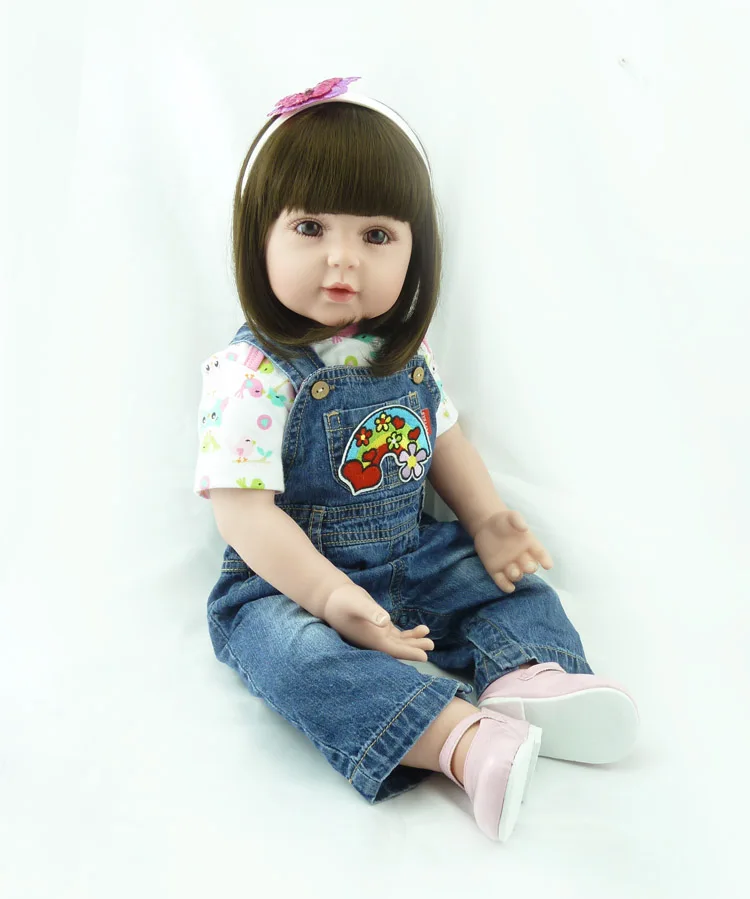 22" Jeans girl doll reborn brown hair wig cloth body silicone reborn dolls girls toys gift bebe real bonecas reborn
22" Jeans girl doll reborn brown hair wig cloth body silicone reborn dolls girls toys gift bebe real bonecas reborn
